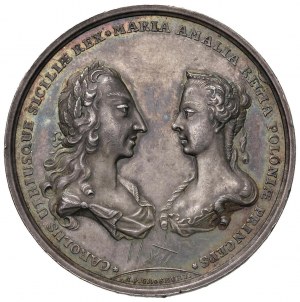 Charles of Bourbon (1734-1759) Medal 1738 Marriage of Car...