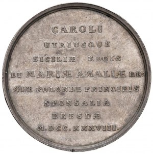 Charles of Bourbon (1734-1759) Medal 1738 Marriage of Car...