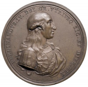 NAPLES Ferdinand IV (1759-1799) Medal (1790) award...