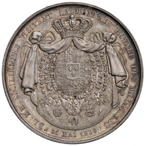 NAPLES François Ier (1825-1830) Médaille 1830 Visite de la...