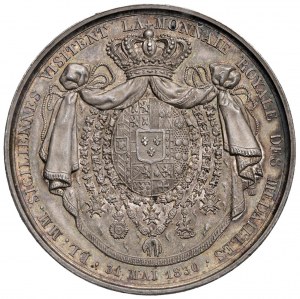 NAPOLI Francesco I (1825-1830) Medaglia 1830 Visita dei...
