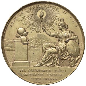 NAPLES Ferdinand II (1830-1859) Medal 1845 Congress...