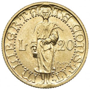 SAN MARINO 20 Lire 1925 - Gig.1 AU (g 6.44) RR...