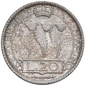 SAN MARINO 20 Lire 1931 - Gig. 2 AG (g 15,00) Minimi se...