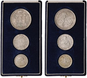 SAN MARINO 20, 10 and 5 Lire 1931 - Gig. 2/10/18 AG In as...