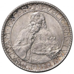 SAN MARINO 20 Lire 1933 - Gig. 4 AG (g 15.00) Malá s...