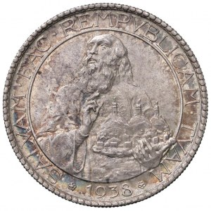 SAN MARINO 20 Lire 1938 - Gig. 8 AG (g 20.04) RR Segnet...