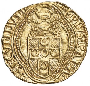 Pius II (1458-1464) Papal Duchy - Munt. 5 AU (g 3.52) ...