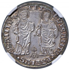Pius II. (1458-1464) Grosso - Munt. 12 AG RR Exemplar von...