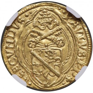 Paolo II (1464-1471) Ducato - Munt. 16 AU (g 3,49) R In...