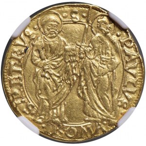 Paolo II (1464-1471) Ducato - Munt. 16 AU (g 3,49) R In...