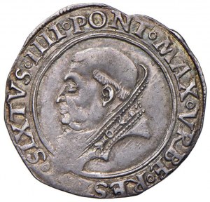 Sisto IV (1471-1484) Grosso - Munt. 14 AG (g 3,59) R Pa...