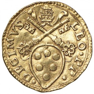 Leo X (1513-1521) Ancona - Chamber florin - Munt. ...