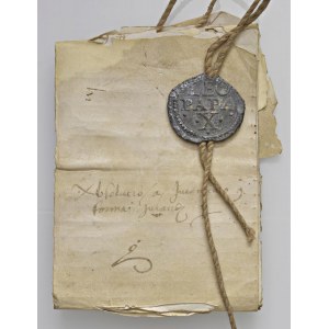 Leone X (1513-1521) Bolla Plumbea Papale più Pergamena ...