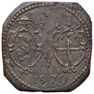 Pius V (1566-1572) Bolonia - Quattrino 1570 - Munt. 53 C...
