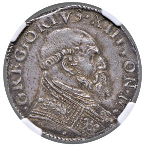 Řehoř XIII (1572-1585) Testone 1575 - Munt. 30 AG R ...