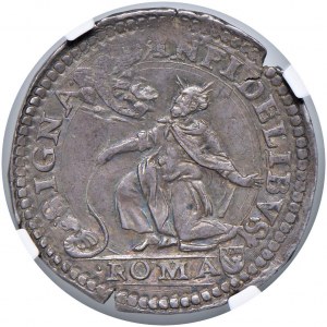 Gregory XIII (1572-1585) Testone - Munt. 68 AG R In sl...