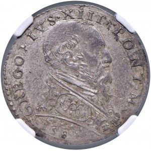 Řehoř XIII (1572-1585) Ancona - Testone 1581 - Munt....