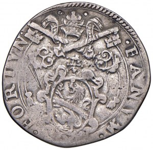 Sixtus V (1585-1590) Fano - Testone A. I - Munt. 107 AG ...