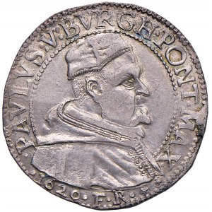 Paolo V (1605-1621) Ferrara - Testone 1620 - Munt. 214 ...