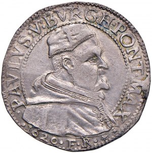 Paul V (1605-1621) Ferrara - Testone 1620 - Munt. 214 ...