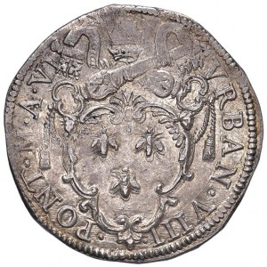 Urbano VIII (1623-1644) Testone A. VI - Munt. 62 AG (g ...