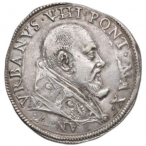 Urbano VIII (1623-1644) Testone A. V - Munt. manca; MIR...