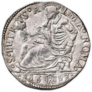 Urban VIII (1623-1644) Testone 1633 - Munt. 54a AG (g ...