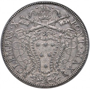 Clemente X (1670-1676) Piastra 1675 - Munt. 16 AG In sl...