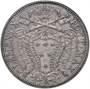 Clement X (1670-1676) Plate 1675 - Munt. 16 AG In sl...