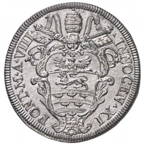 Innocenzo XI (1676-1689) Testone 1684 A. VIII - Munt. 7...