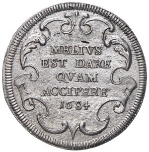 Innocent XI (1676-1689) Testone 1684 A. VIII - Munt. 7...