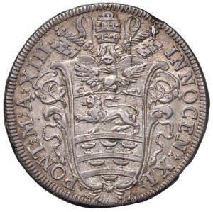 Innocent XI (1676-1689) Testone 1689 A. XIII - Munt. 1...