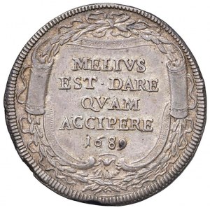 Innocenzo XI (1676-1689) Testone 1689 A. XIII - Munt. 1...