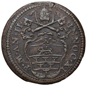 Innocent XI (1676-1689) Gubbio - Mezzo baiocco A. II -...