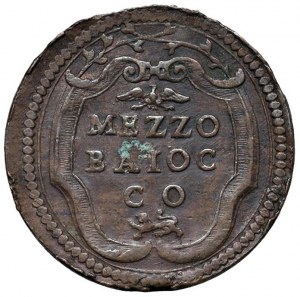 Innocent XI (1676-1689) Gubbio - Mezzo baiocco A. II -...