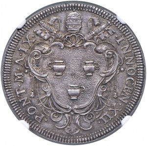 Innocent XII (1691-1700) Testone 1699 A. IX - Munt. 44...