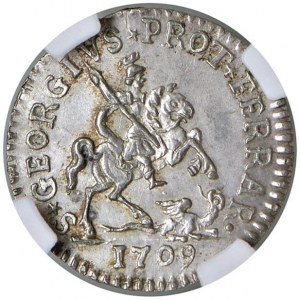 Clemens XI (1700-1721) Ferrara - Grossetto da 13 quatt...