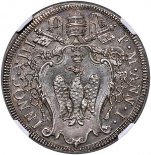 Innocenzo XIII (1721-1724) Mezza piastra A. I - Munt. 4...