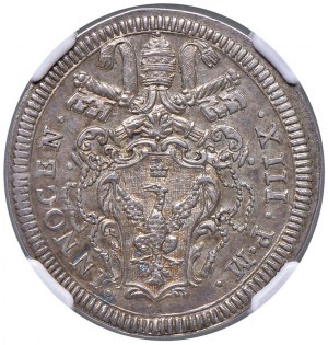 Innocent XIII (1721-1724) Julius - Munt. 7 AG In slab ...