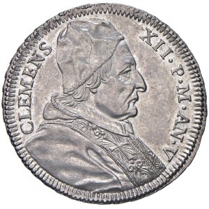 Clemente XII (1730-1740) Testone 1735 A. V - Munt. 33 A...