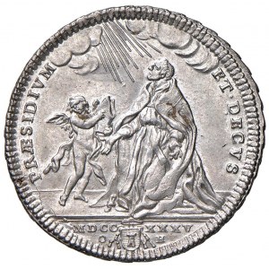 Clemente XII (1730-1740) Testone 1735 A. V - Munt. 33 A...