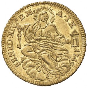 Benedykt XIV (1740-1758) Zecchino 1749 - Munt. 17 AU (...