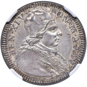 Benedetto XIV (1740-1758) Quinto di scudo o doppio giul...