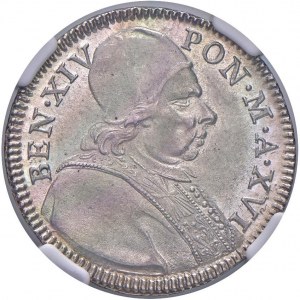 Benedict XIV (1740-1758) Fifth of shield or double giul...