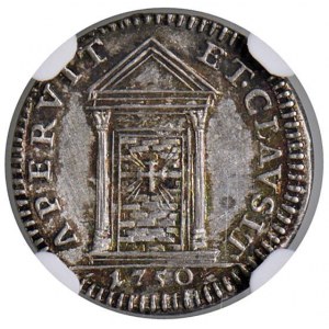 Benedetto XIV (1740-1758) Mezzo grosso 1750 A. XI Giubi...