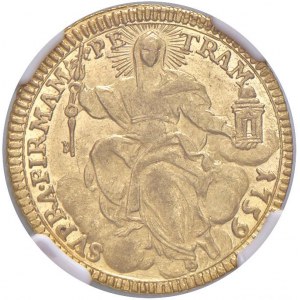 Clemente XIII (1758-1769) Zecchino 1759 A. II - Munt. 3...
