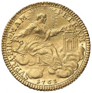 Clemente XIII (1758-1769) Zecchino 1761 A. IV - Munt. 5...