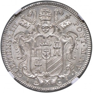 Clemente XIII (1758-1769) Testone 1763 A. VI - Munt. 13...