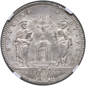 Clement XIII (1758-1769) Testone 1763 A. VI - Munt. 13...